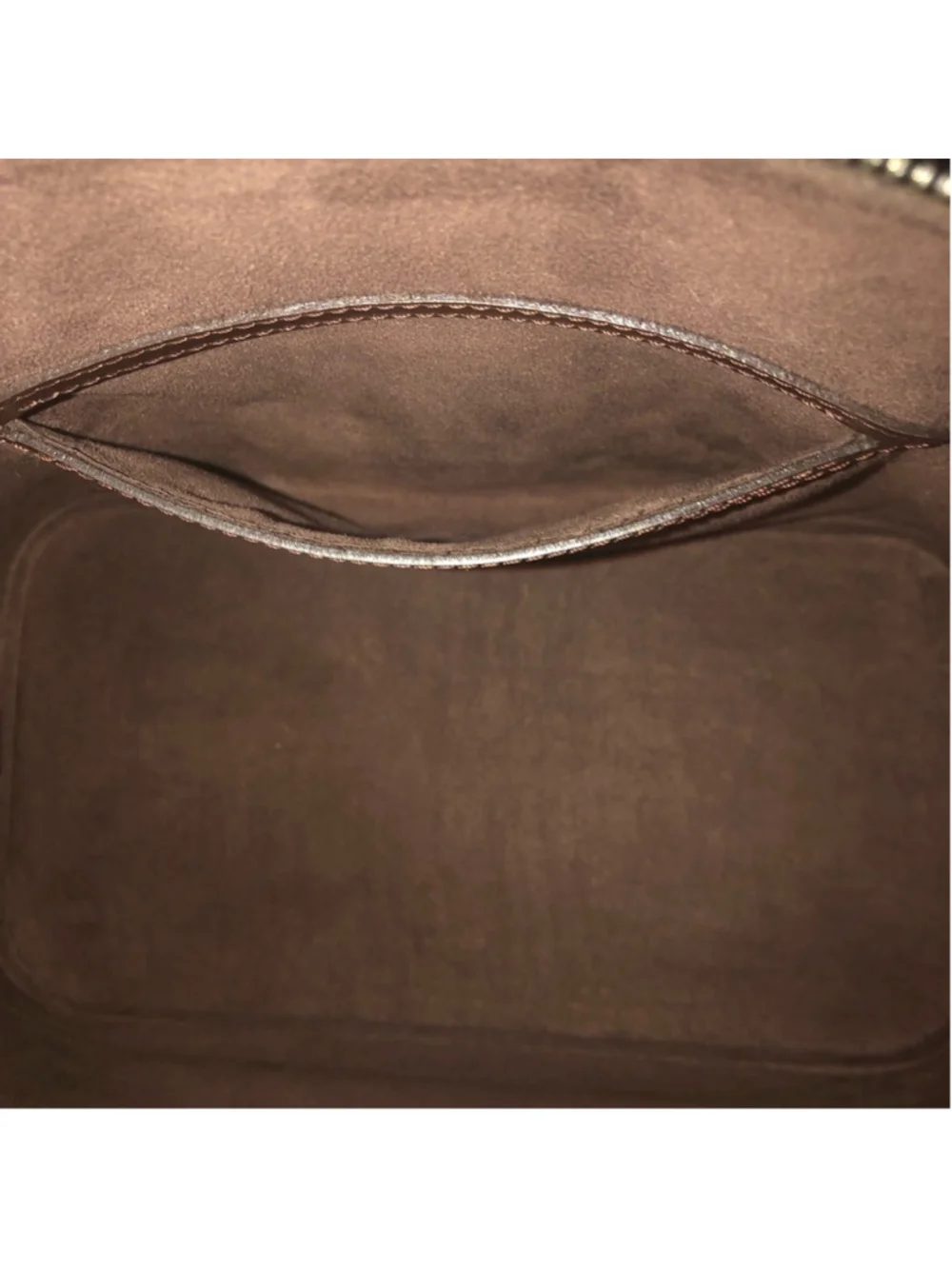 LOUIS VUITTON Moka Brown Epi Alma Hand Bag LV Leather Strap with Silver Hardware